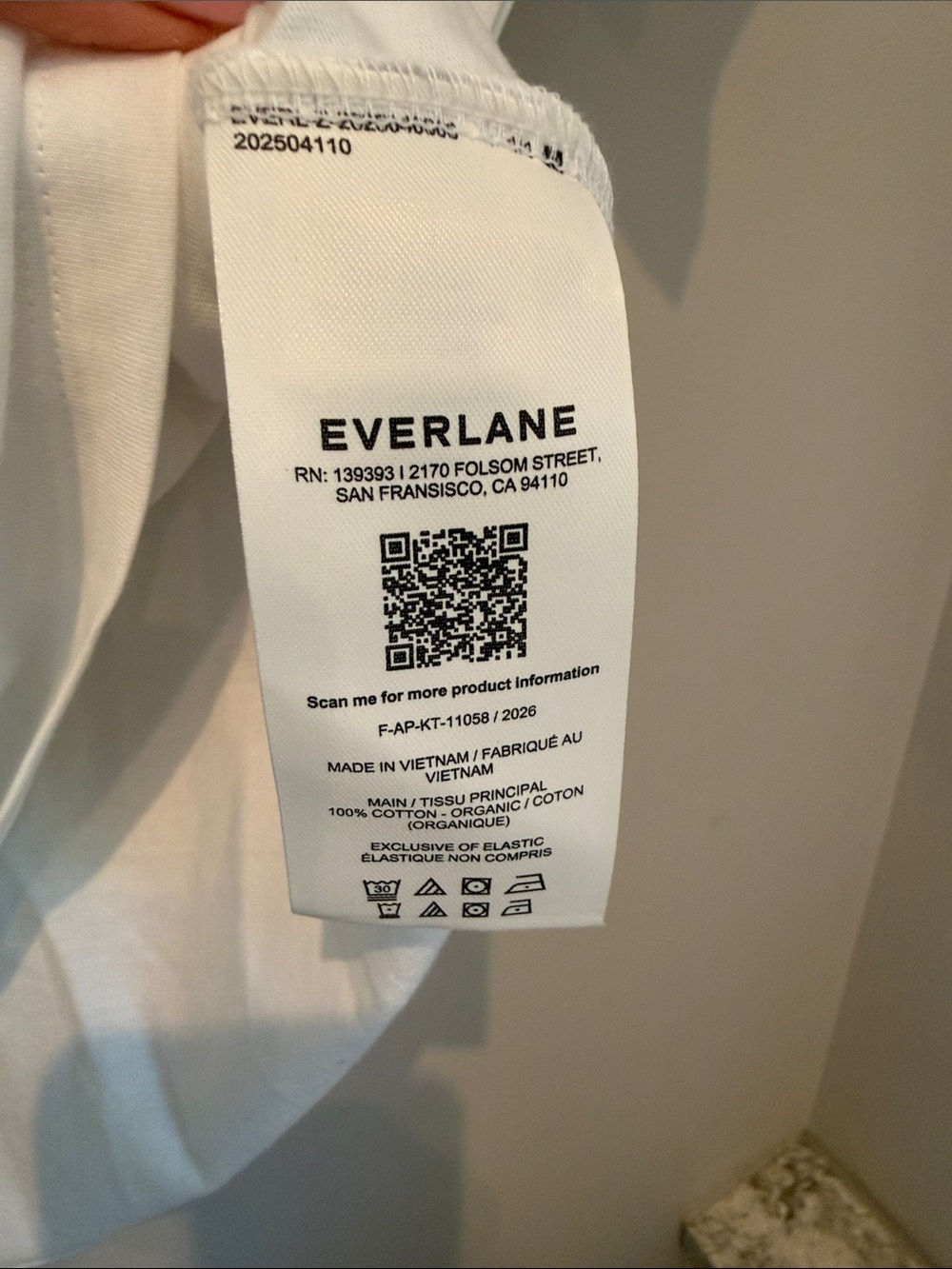 Everlane White Short-Sleeve Crew Tee - Picture 5 of 5